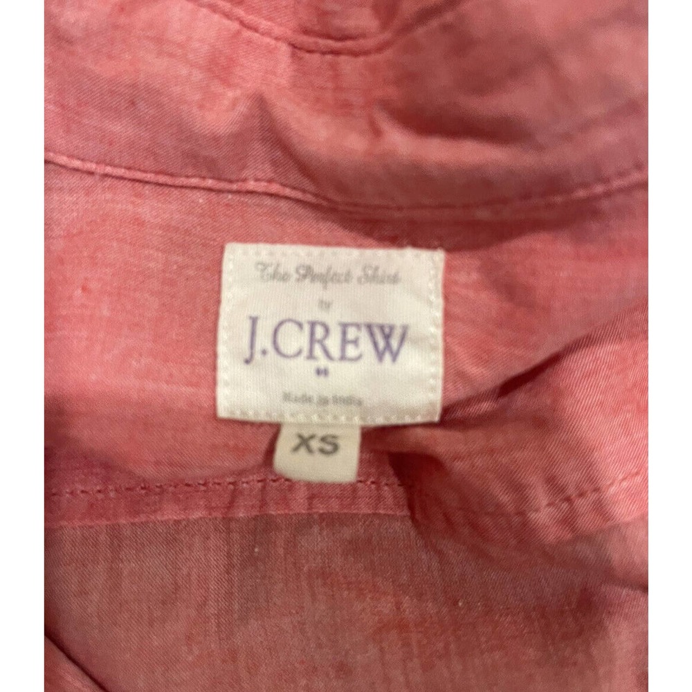 Womens J Crew The Perfect Shirt Pink XS Classic Preppy Button Down Long Sleeve - Picture 11 of 12
